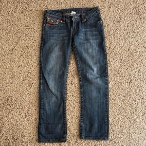 True Religion Dark Blue Straight Leg Jeans